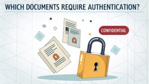 documents needing authentication listed